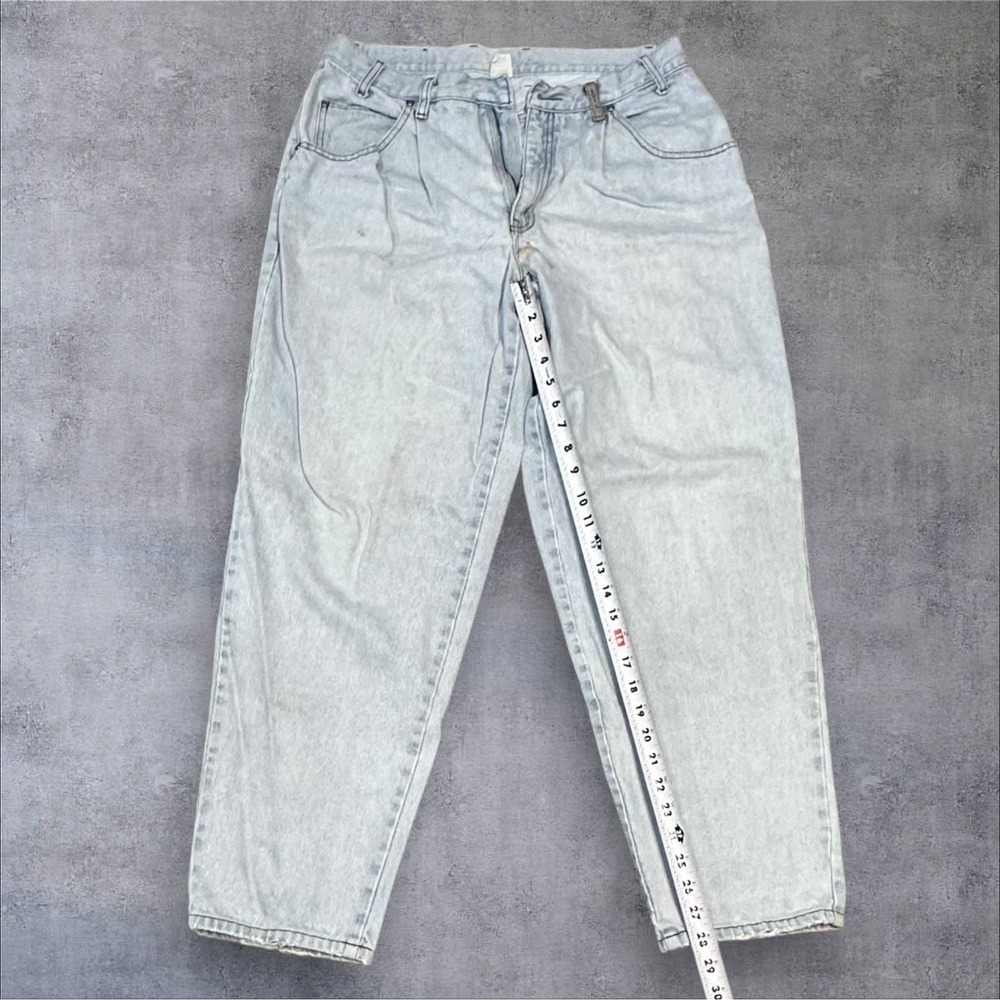 Distressed Vintage Levis High Waist Tapered Leg Mom Jeans Light Wash USA Made 16 - Picture 2 of 16